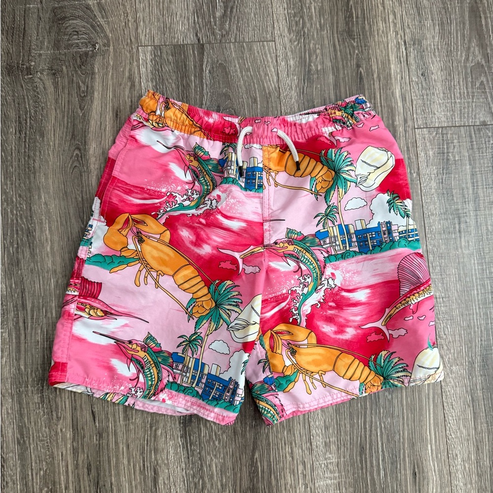 POLO Ralph Lauren Vibrant Pink Lobster Print Shorts Size M (10-12)